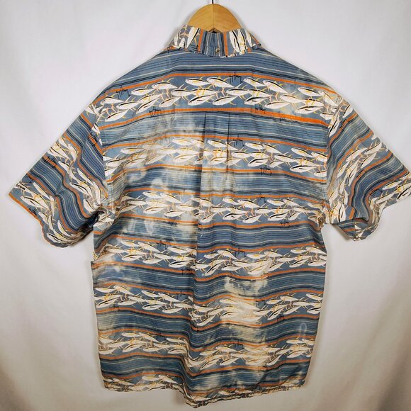 Guy Harvey Men's Large Button-Down Short Sleeve Fishing Shirt - Picture 3 of 14